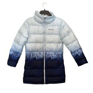 Columbia Disney Frozen II Elsa Puffer Jacket Blue Sz Youth Large 14/16 Ltd Ed
